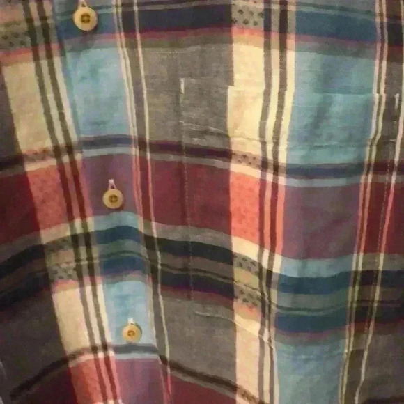 Lucky brand short sleeve button down shirt. Men’s large EUC - Picture 3 of 3